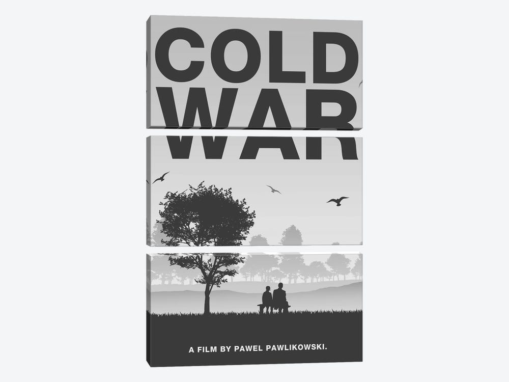 Cold War Minimalist Poster by Popate 3-piece Canvas Art Print