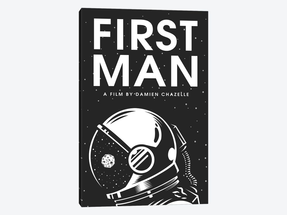 First Man Minimalist Poster by Popate 1-piece Canvas Wall Art