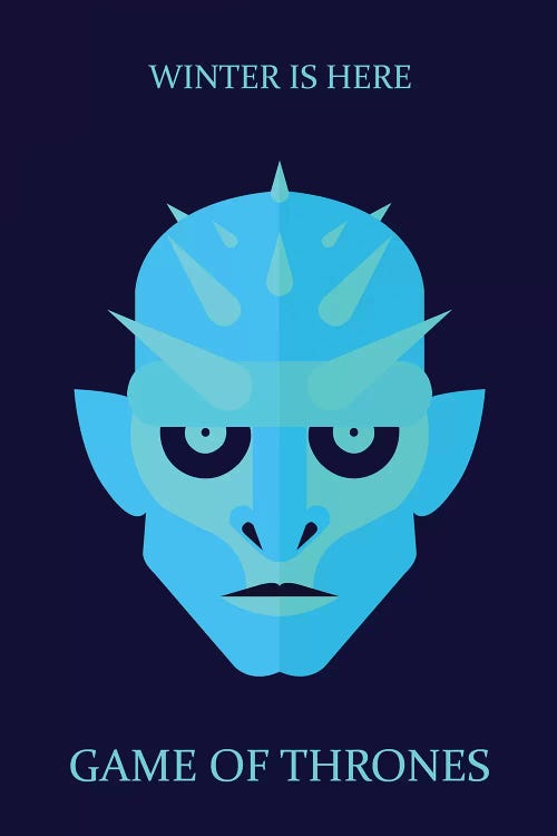 Game of Thrones Minimalist Poster - Ice King