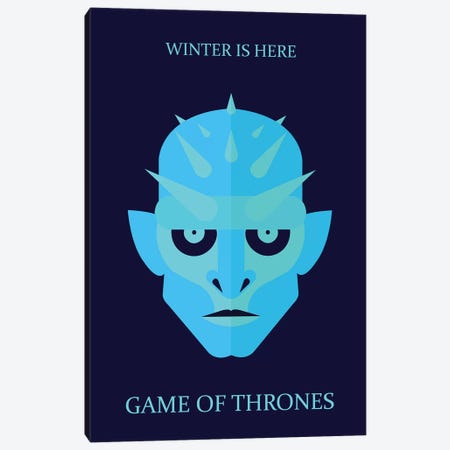 Game of Thrones Minimalist Poster - Ice King Canvas Print #PTE257} by Popate Canvas Art