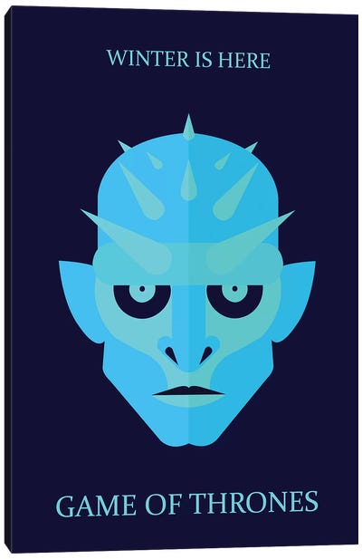 Game of Thrones Minimalist Poster - Ice King Canvas Art Print - White Walker