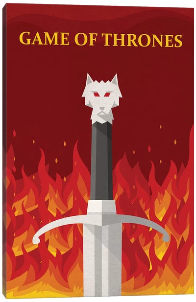 Game of Thrones Minimalist Poster - Jon Meets Daenerys Canvas Art Print - Popate