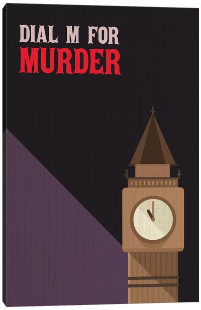 Dial M For Murder Vintage Poster Canvas Art Print - Crime & Gangster Movie Art