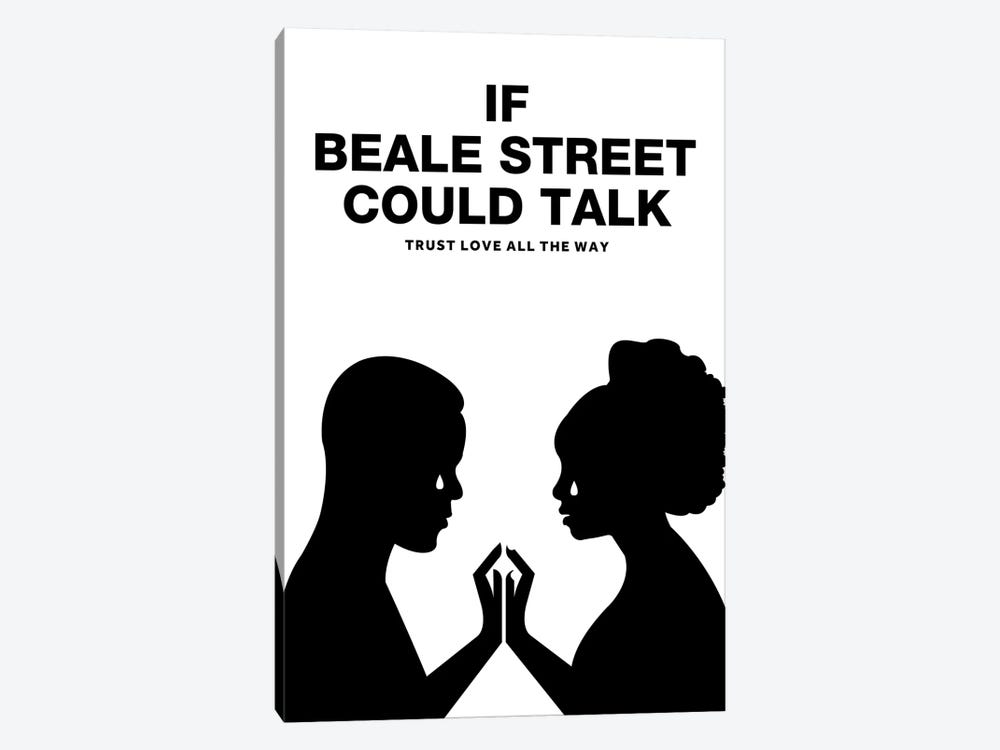 If Beale Street Could Talk Minimalist Poster - Black and White by Popate 1-piece Canvas Art