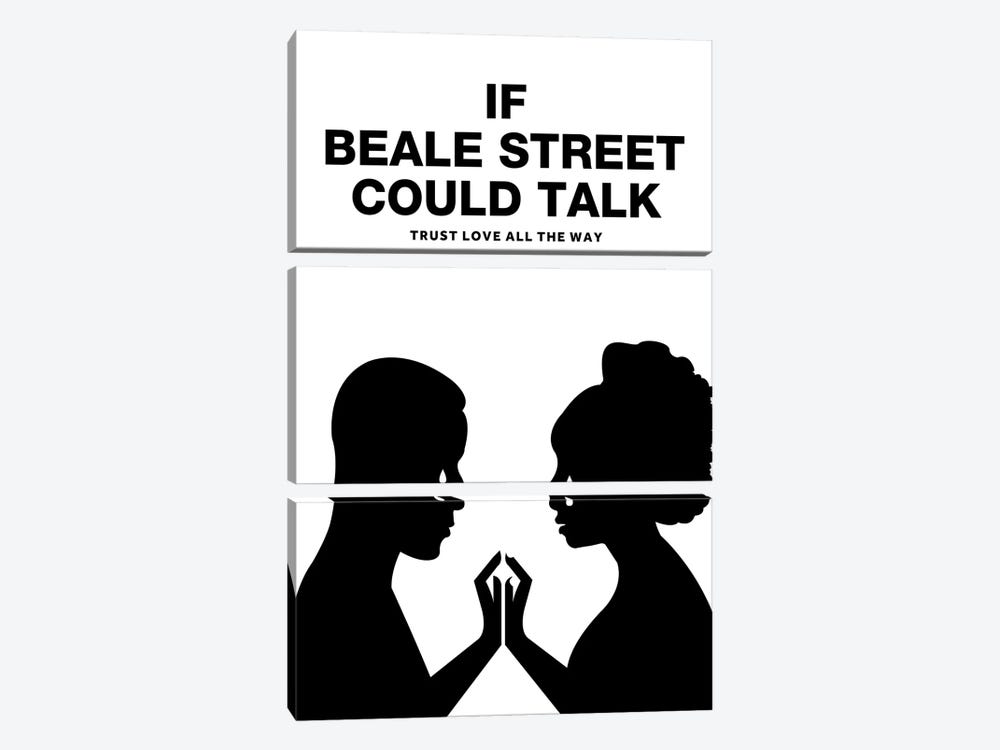 If Beale Street Could Talk Minimalist Poster - Black and White by Popate 3-piece Canvas Artwork