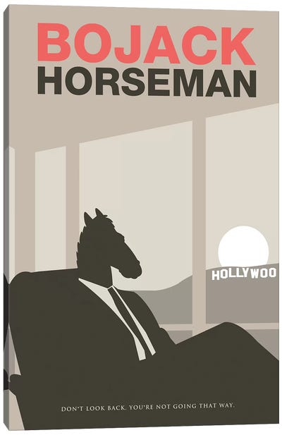Bojack Horseman Minimalist Poster Canvas Art Print - Minimalist Movie Posters