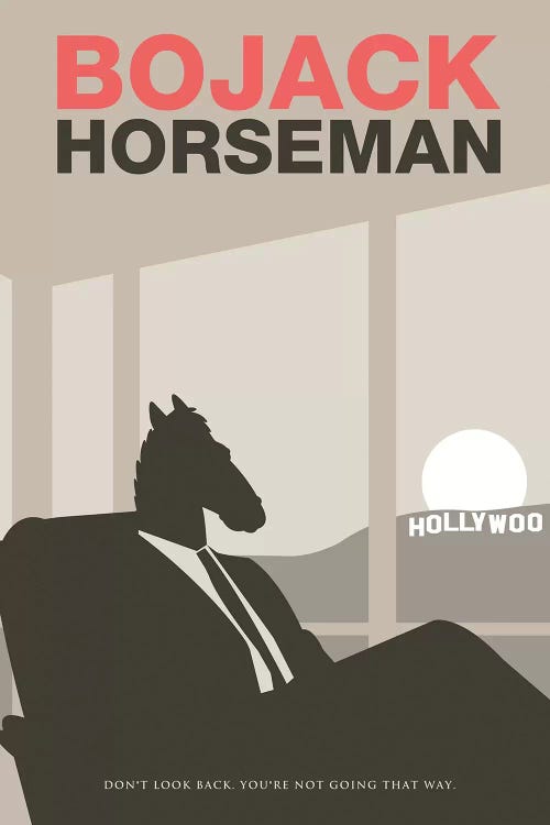 Bojack Horseman Minimalist Poster by Popate wall art