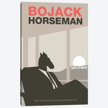 Bojack Horseman Minimalist Poster Canvas Print #PTE269} by Popate Canvas Artwork