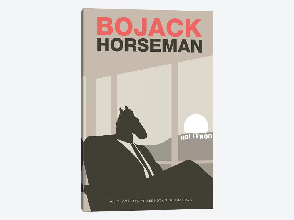 Bojack Horseman Minimalist Poster by Popate 1-piece Canvas Wall Art