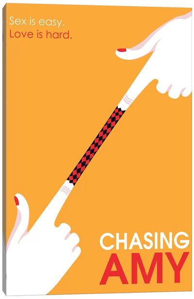 Chasing Amy Mininmalist Poster Canvas Art Print - Popate