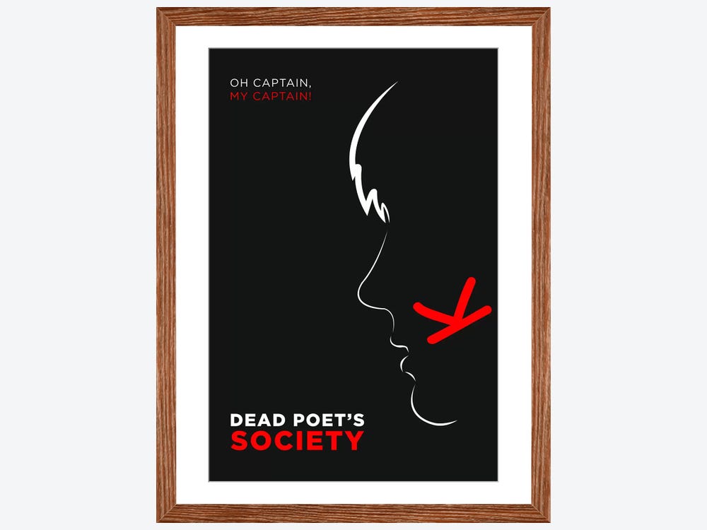 No486 My Dead Poets Society minimal movie poster Canvas Print