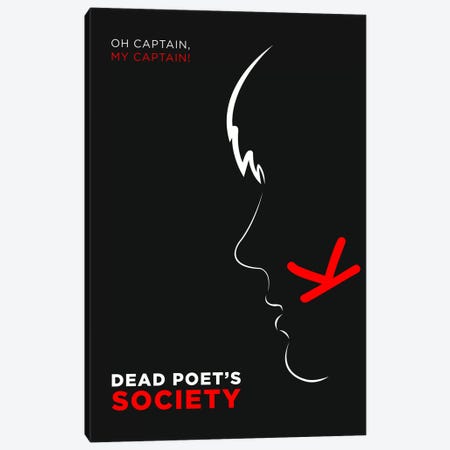 Dead Poet's Society Minimalist Poster Canvas Print #PTE271} by Popate Art Print