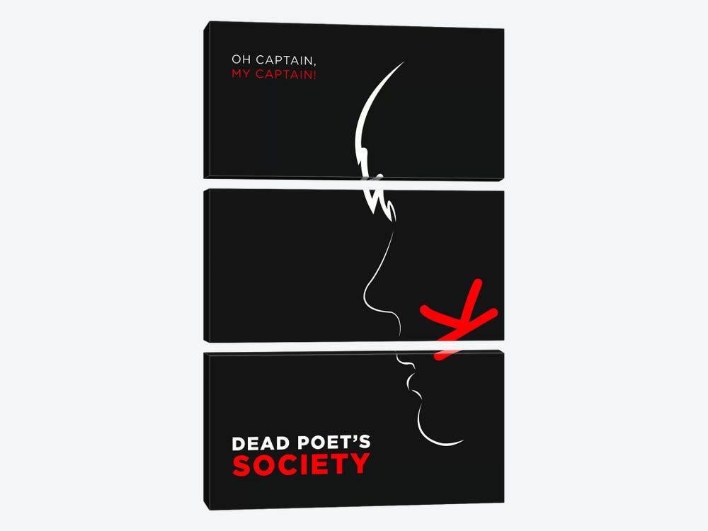 Dead Poet's Society Minimalist Poster by Popate 3-piece Canvas Art Print