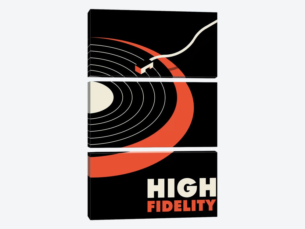 High Fidelity Minimalist Poster by Popate 3-piece Canvas Print