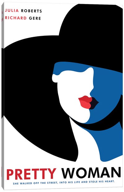 Pretty Woman Minimalist Poster Canvas Art Print - Classic Movie Art