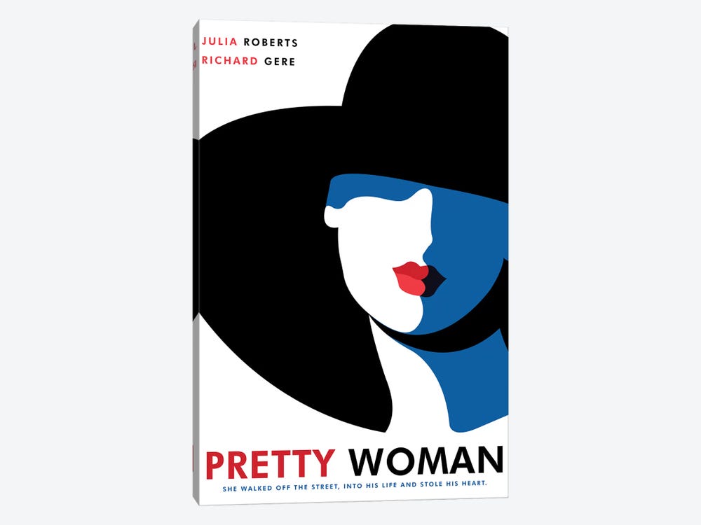 Pretty Woman Minimalist Poster by Popate 1-piece Canvas Art Print