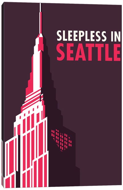 Sleepless in Seattle Minimalist Poster Canvas Art Print - Popate
