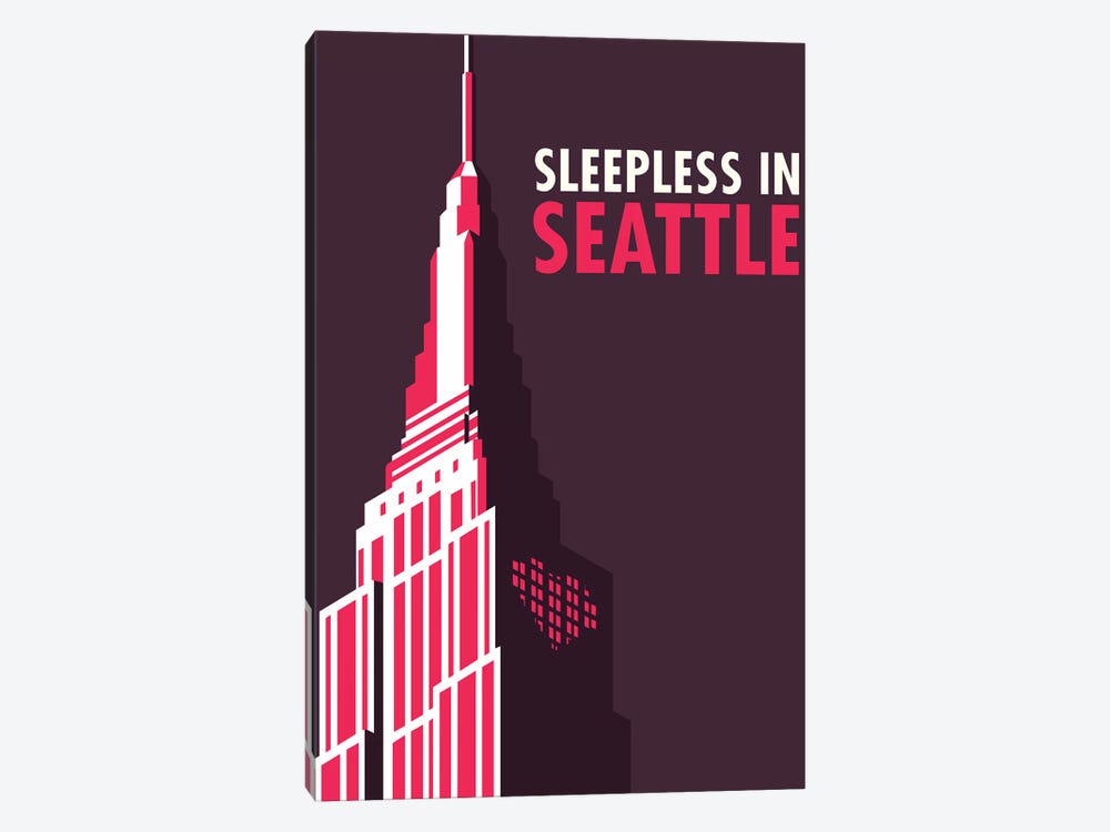 Sleepless in Seattle Minimalist Poster by Popate 1-piece Art Print