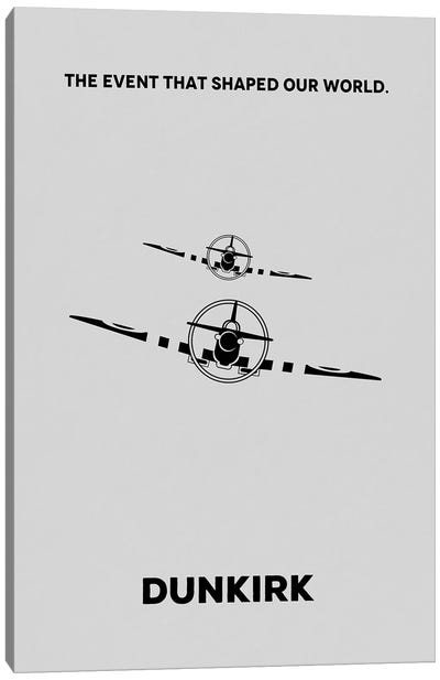 Dunkirk Minimalist Poster Canvas Art Print - Military Aircraft Art