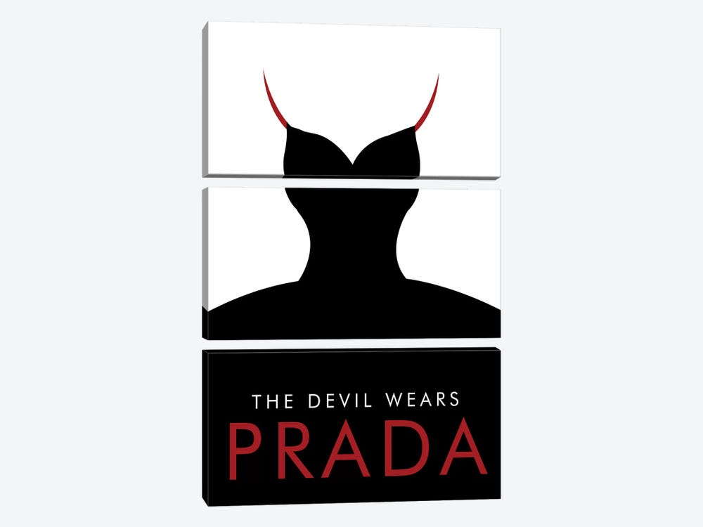 The Devil Wears Prada Minimalist Poster by Popate 3-piece Canvas Art Print