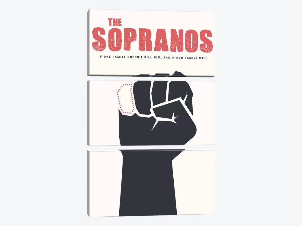 The Sopranos Minimalist Poster by Popate 3-piece Canvas Art