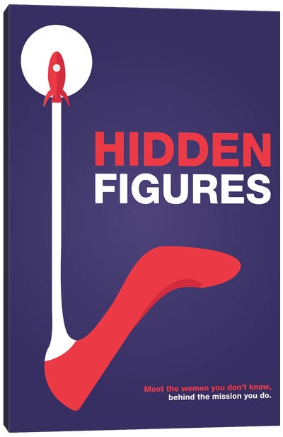 Hidden Figures Minimalist Poster - Heel Canvas Art Print - Biographical Movie Art