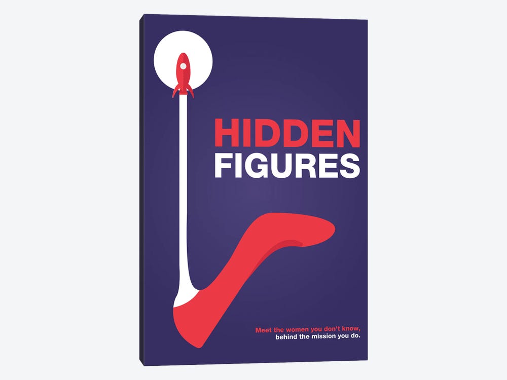 Hidden Figures Minimalist Poster - Heel by Popate 1-piece Canvas Artwork