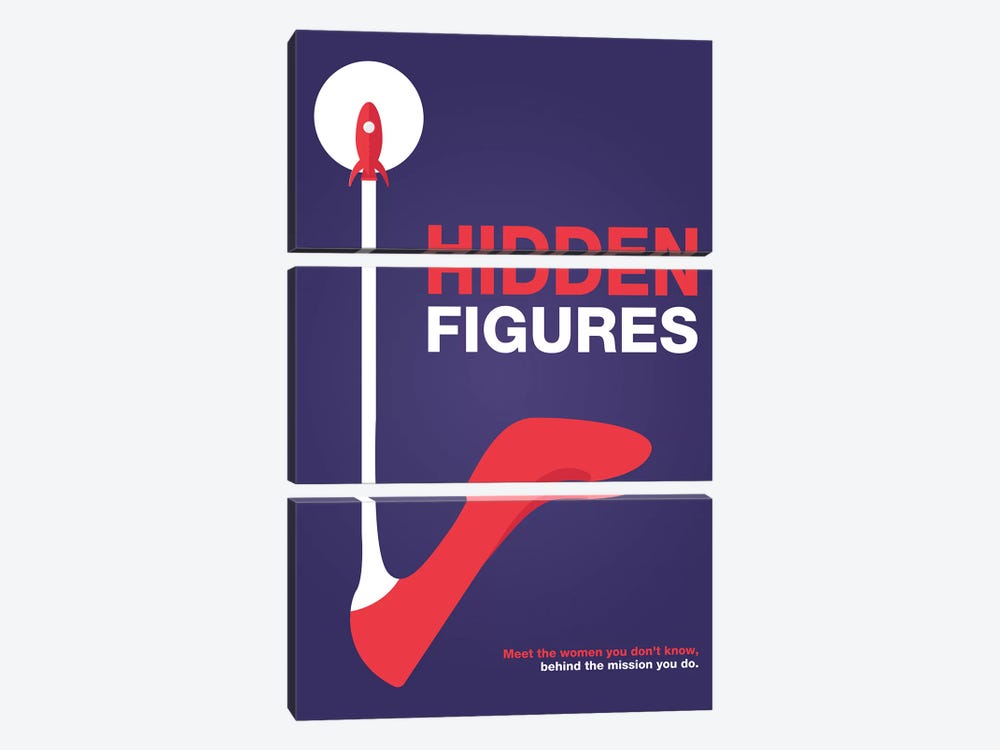 Hidden Figures Minimalist Poster - Heel by Popate 3-piece Canvas Art