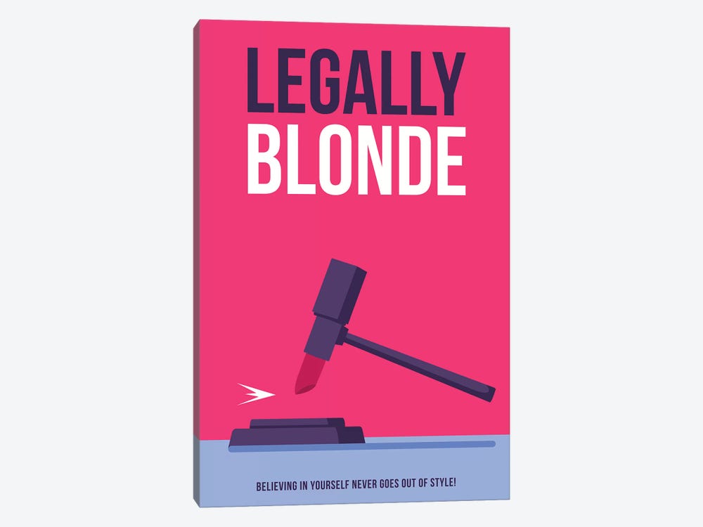 Legally Blonde Minimalist Poster by Popate 1-piece Canvas Art Print