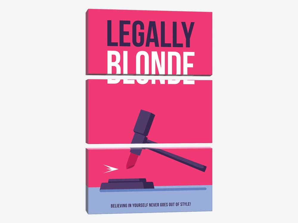 Legally Blonde Minimalist Poster by Popate 3-piece Art Print
