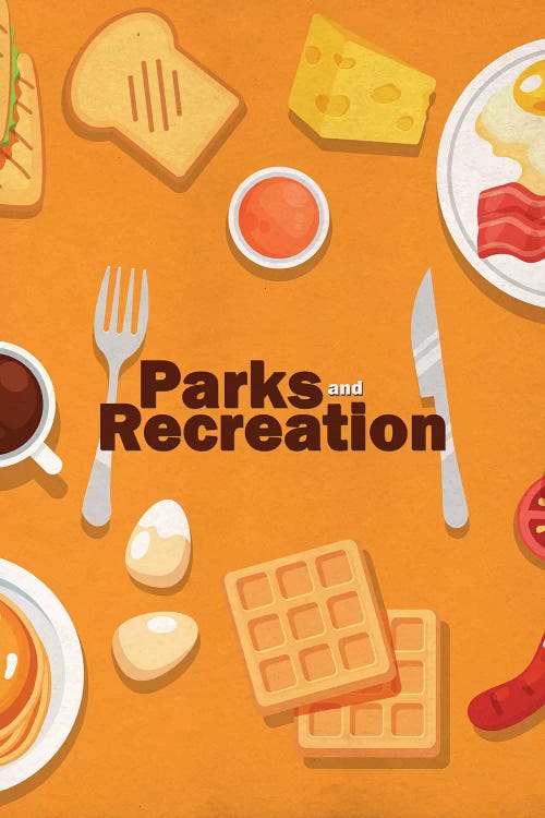 Parks and Recreation Minimalist Poster - Breakfast Food