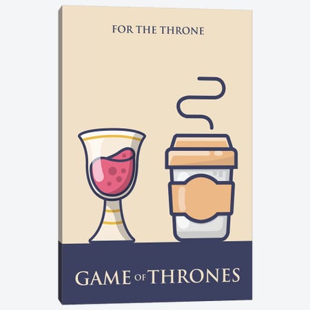 Game of Thrones Minimalist Poster - Long Live the Queen Canvas Print #PTE288} by Popate Canvas Artwork