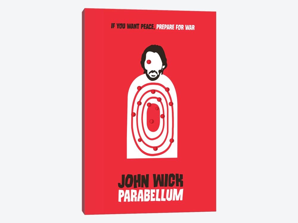 John Wick Parabellum Minimalist Poster by Popate 1-piece Canvas Artwork