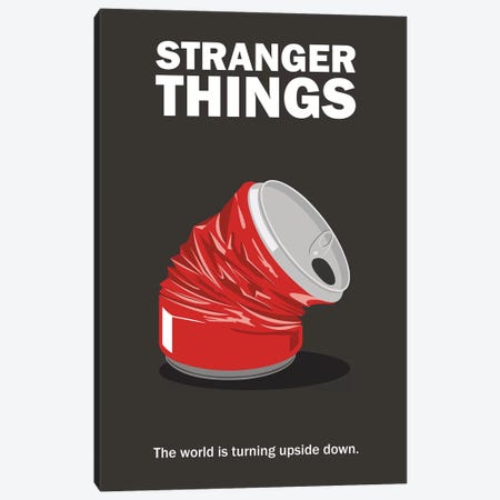 Stranger Things Minimalist Poster - Crushed Can Canvas Print #PTE290} by Popate Art Print
