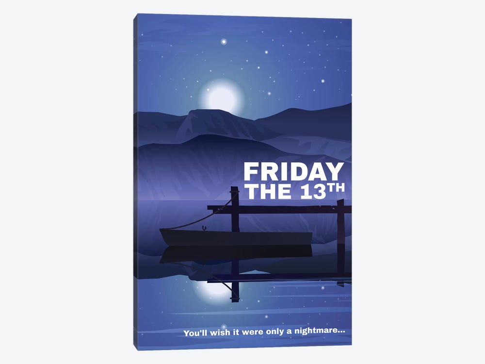 Friday The 13Th Alternative Poster by Popate 1-piece Canvas Wall Art