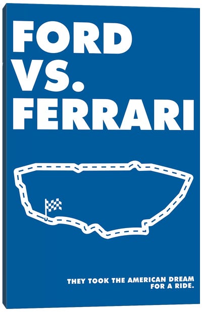 Ford V Ferrari Alternative Poster - Ford Canvas Art Print - Sports Film Art