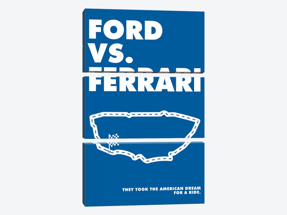 Ford V Ferrari Alternative Poster - Ford by Popate 3-piece Art Print