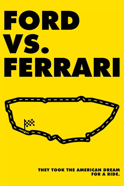 Ford V Ferrari Alternative Poster - Ferrari