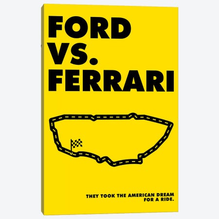 Ford V Ferrari Alternative Poster - Ferrari Canvas Print #PTE298} by Popate Canvas Print