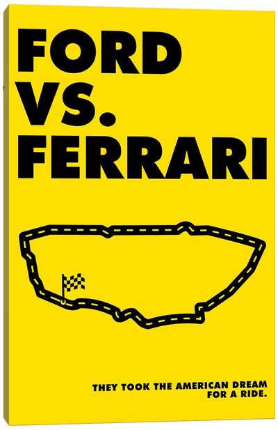 Ford V Ferrari Alternative Poster - Ferrari Canvas Art Print - Oscar Winners & Nominees