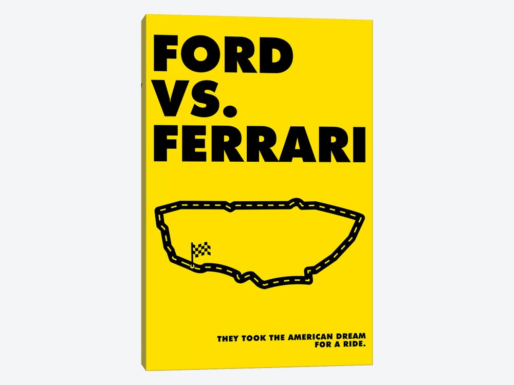Ford V Ferrari Alternative Poster - Ferrari by Popate 1-piece Canvas Art