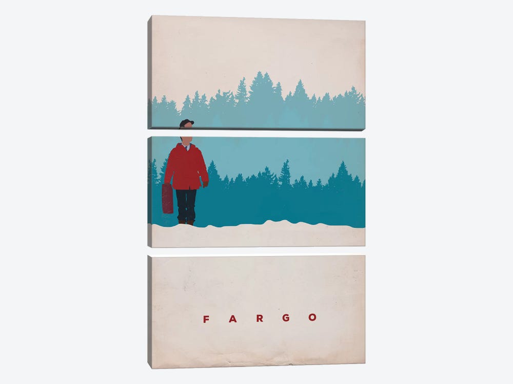 Fargo (Lester Nygaard) Minimalist Poster by Popate 3-piece Canvas Art Print
