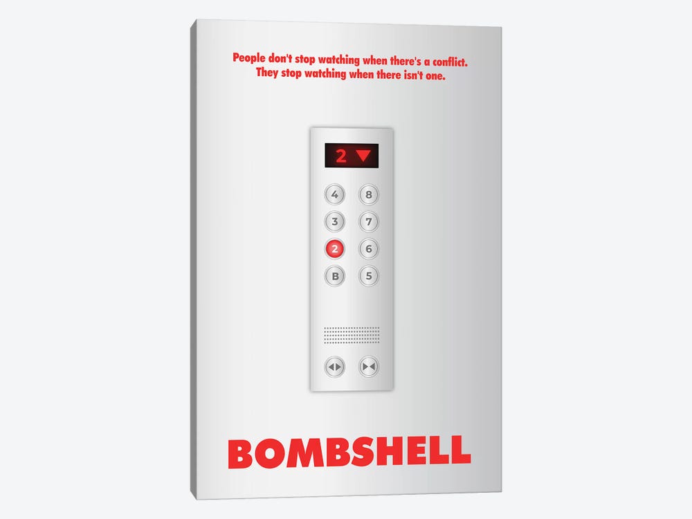Bombshell Minimalist Poster by Popate 1-piece Canvas Artwork