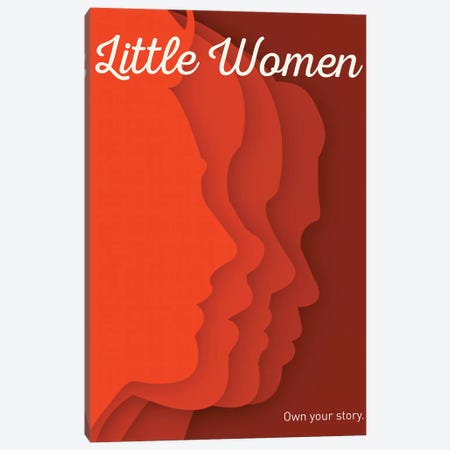 Little Women Minimalist Poster Canvas Print #PTE302} by Popate Art Print