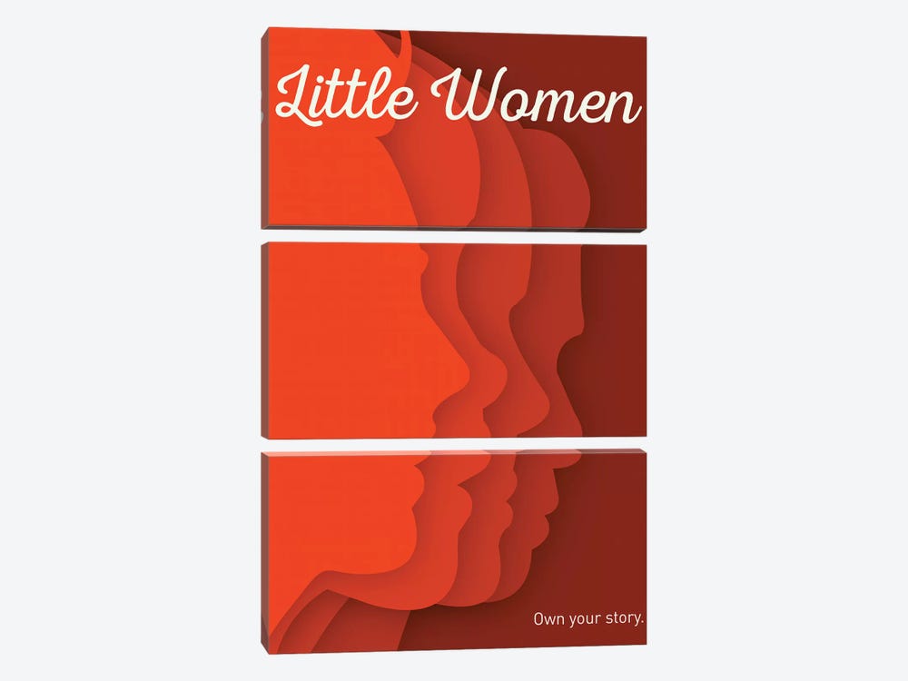 Little Women Minimalist Poster by Popate 3-piece Canvas Art
