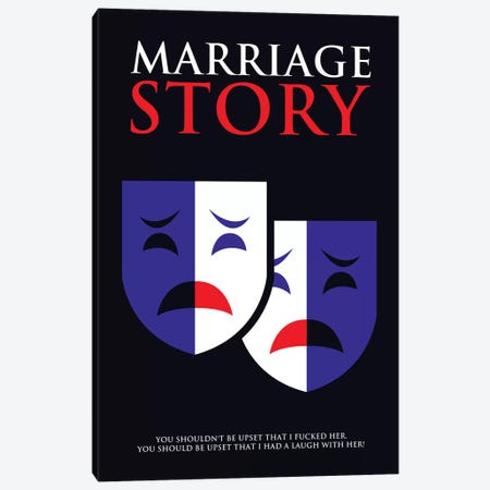 Marriage Story Minimalist Poster Canvas Print #PTE303} by Popate Canvas Print