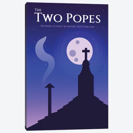 The Two Popes Minimalist Poster Canvas Print #PTE305} by Popate Canvas Artwork