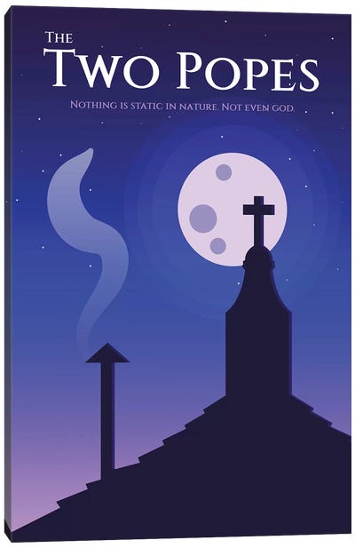 The Two Popes Minimalist Poster Canvas Art Print