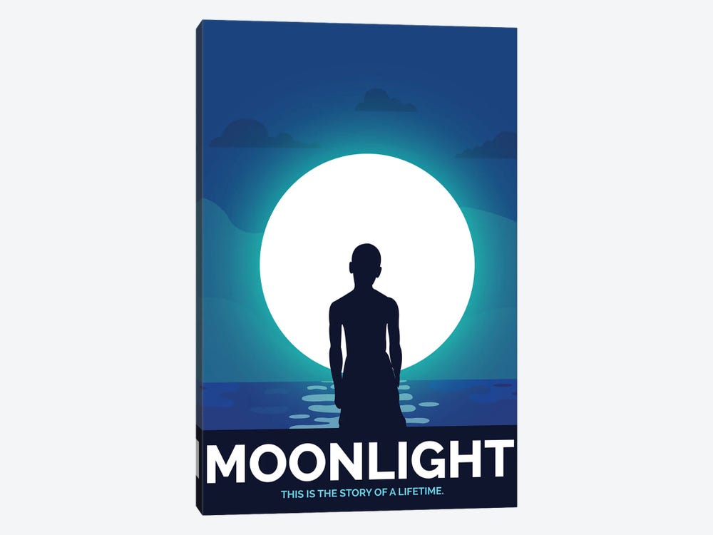 Moonlight Minimalist Poster By Popate by Popate 1-piece Canvas Art
