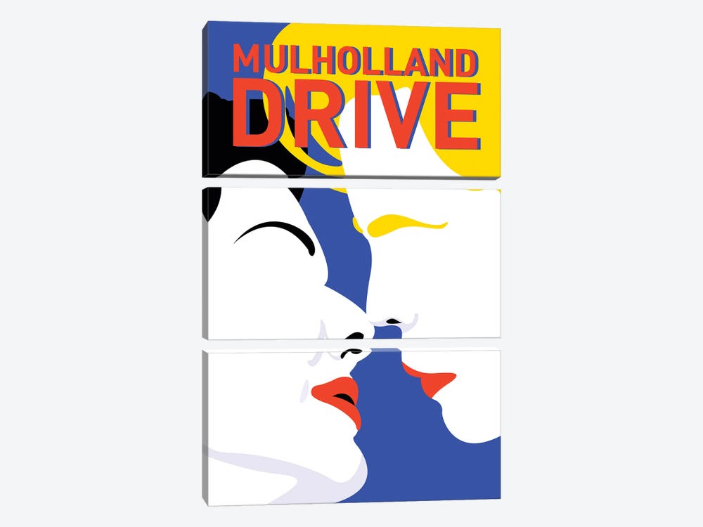 Mulholland Drive Minimalist Poster By Popate by Popate 3-piece Canvas Art Print